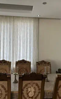 پرده هال و پذیرایی و آشپزخانه
