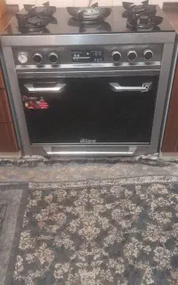 گاز طرح فر صفحه شیشه ای سیلور