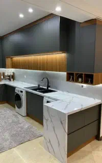 کابینت آشپزخانه دکوراسیون چوب نما
