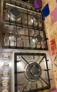 گاز ۵ شعله ای صفحه ای تمام استیل