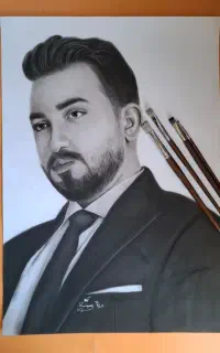 نقاشی سیاهقلم چهره/مناسب هدیه