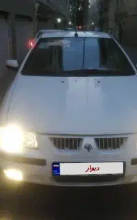 سمند LX مدل 96 سفید داخل کرم کولر و بخاری عالی
