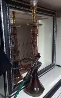 قلیان با تنه چوبی