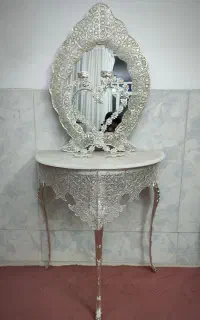 آینه شمعدان+ کنسول ملیله