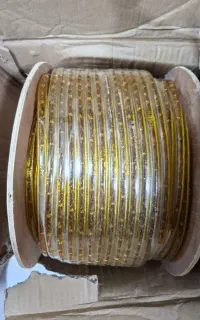 ریسه شلنگی زرد با سوکت