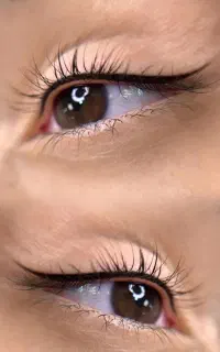 مدل برای انجام خط چشم و بن مژه و رژلب به مدت محدود