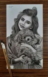 تابلو نقاشی سیاهقلم