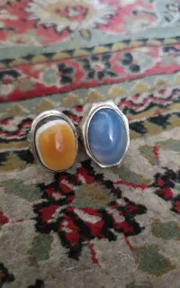 سه عدد انگشتر نقره رکاب دست ساز کهنه