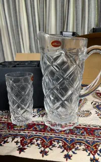 ست پارچ و لیوان کریستال وارداتی آلرتا