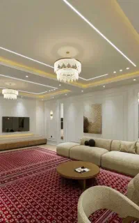 کناف‌کاری قزوین، سقف مدرن با نور مخفی