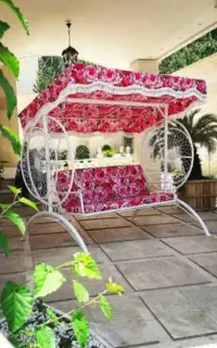 تاب سه نفره باغی مدل گلبرگ