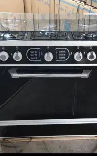 اجاق گاز ۵ شعله طرح فر + لعابی