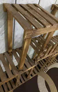 استند و پایه گلدان چوبی