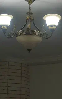 دو عدد لوستر برنجی