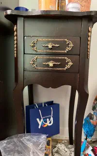 میز تلفن چوبی