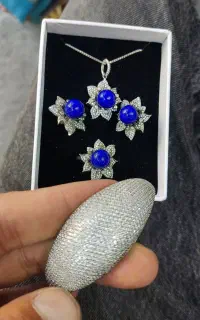 ست زنانه نقره ایتالیا النگو