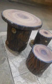 میزو صندلی سنگی طرح چوب