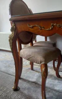 میز غذاخوری چوبی برنزکوب اعلا