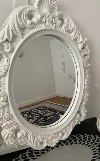 آینه سفید سلطنتی مناسب اتاق