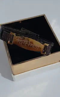 دستبند اسم فاطمه طرح چرم