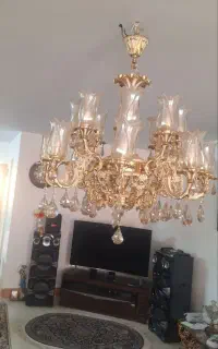 دو عدد لوستر برنز