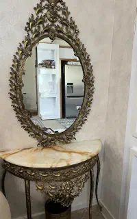 آیینه شمعدان برنز
