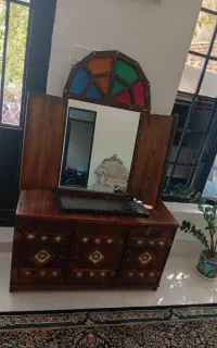 جاکفشی و آینه سنتی سه درب چوب روس