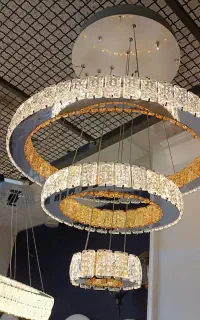 لوستر مدرن ۳ طبقه کریستالی