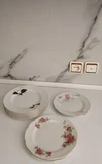 بشقاب و کاسه چینی در حد نو