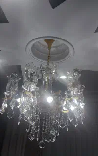 یک جفت لوستر ۶ و۸ شاخه کریستال آماریس آلمان