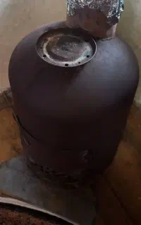 بخاری هیزمی آهنی دستساز