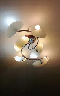 لوستر ۶ شعله و ۴ شعله صدفی