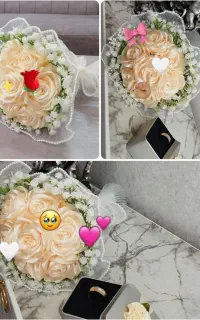 دسته گل عروس جاودان