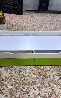 تخت یک‌نفره کشو دار به همراه جا کتابی