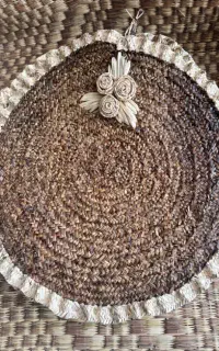 فروش عمده سفره حصیری گل دار و ساده