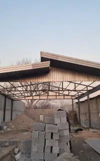 اجرای شیروانی آلاچیق سوله سردرب