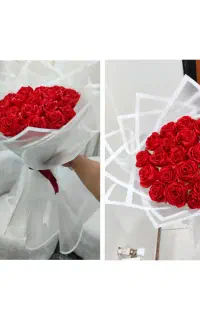 دسته گل روبانی شیک
