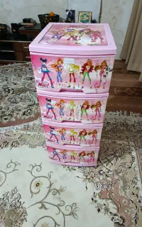 چهار کشو کودک صورتی