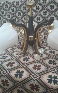 لوستر چوبی ۵ شاخه۲ عدد