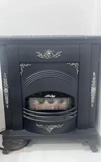 بخاری طرح شومینه درحدنو رنگ مشکی
