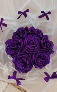 دسته گل روبانی زیبا