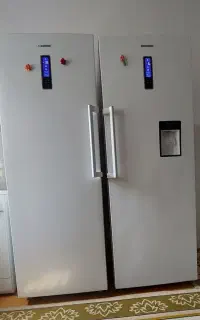 یخچال دو قلو الکترو استیل (معمولی و فریزر )