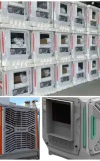 کولر آبی نسل جدید کم مصرف پلیمری سلولزی BLDC