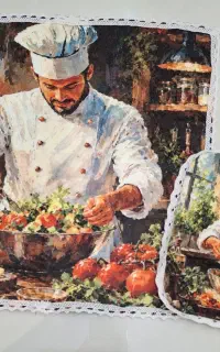 ست دستگیره و حوله آشپزخانه چاپی با طرح دلخواه