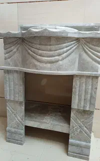 روشویی سنگ طوسی با قاب آیینه نو