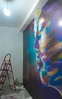 نصب کاغذ دیواری وبرچسب کابینت و غیره