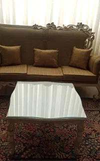 مبل استیل کاملا سالم و تمیز چوب راش