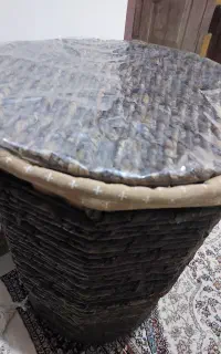 سبد لباس حصیری