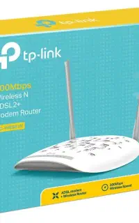 یک عدد مودم Tp link دو شاخ موجود است