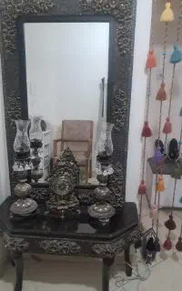 اینه شمعدان با ساعت